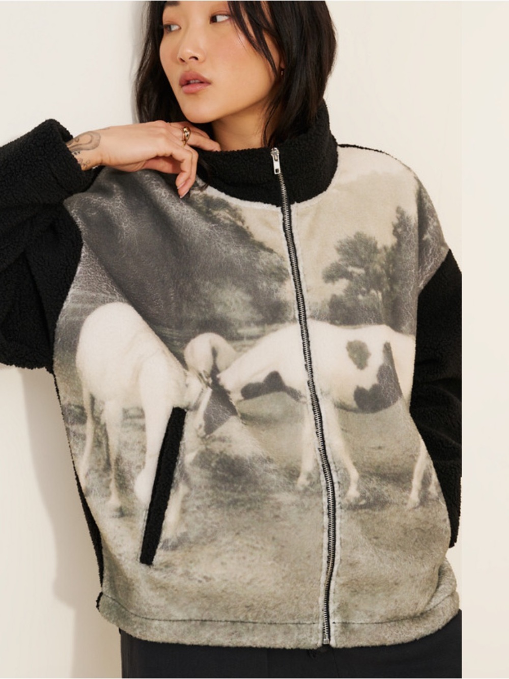 Found Horses Zip-Up Sherpa - NWT - XXL